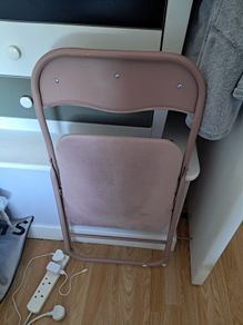 Pink fold up chair