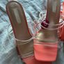 coral heel and matching bag Image 2