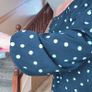 Polka dot Open shoulders long sleeve Dress, size 12 Image 8