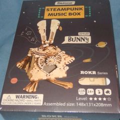 ROKR Robotime Bunny Steampunk Music Box Model - AM481
