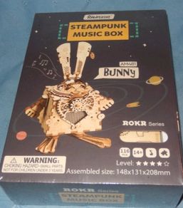 ROKR Robotime Bunny Steampunk Music Box Model - AM481