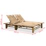 2-Person Sun Lounger Bamboo Image 7
