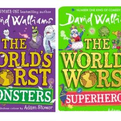 Worlds Worst Superheroes and Worlds Worst Monsters SIGNED by David Walliams