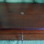 Antique 1800s Wood Folding Portable Travel Writing Lap Desk Campaign Box Case Key Image 4
