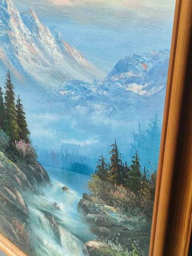 Large W Chapman Oil on Board