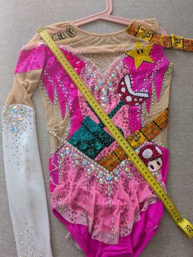 Super Mario rhythmic gymnastics leotard