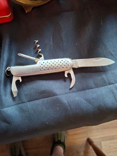 Old Penknife and Steel Butterfly Comb for sale as a lot