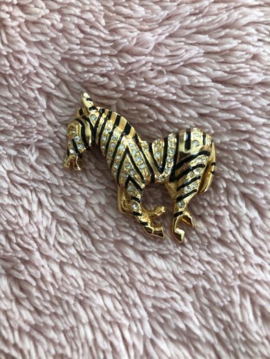 zebra brooch
