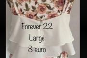 top forever 21 ivory double layered cami top size large