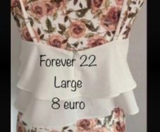 top forever 21 ivory double layered cami top size large