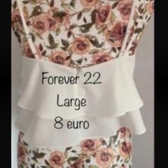 top forever 21 ivory double layered cami top size large