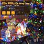 Christmas Tree Lights Outdoor, 20m 200 LED Fairy Lights Mains Powered, Colour Waterproof String Light with Plug/Remote/Modes/Timer, Bright Lighting Outside Indoor Garden Xmas Decorations Image 4