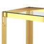Coffee Table Gold 55x55x55 cm Stainless Steel and Glass Image 3