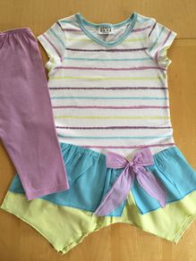 Keedo designer dress and leggings age 7