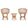 3 Piece Garden Bistro Set Solid Teak Wood Image 7