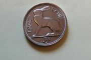 1963 Eire (Leath Reul 3d) Thruppence for sale.