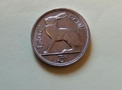 1963 Eire (Leath Reul 3d) Thruppence for sale.