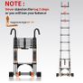 Ladder with Non-Slip Feet,4.1M/13.5FT Aluminium Extension Loft Ladder with Stabilizer Bar Image 5