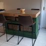 Rustic kitchen island with double overhang Image 7
