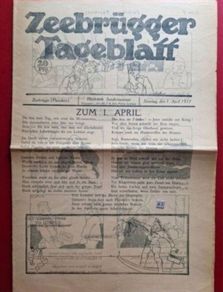 German ww1, newspaper ,flanders ,Belgium. 1st ,April, 1917   (67)