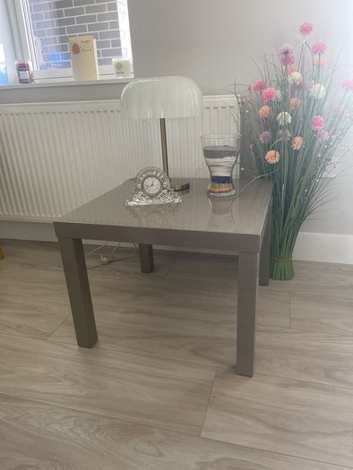 high gloss side table
