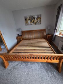 superking bed frame. solid wood