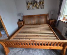 superking bed frame. solid wood
