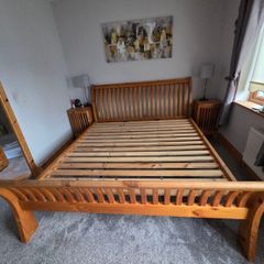 superking bed frame. solid wood