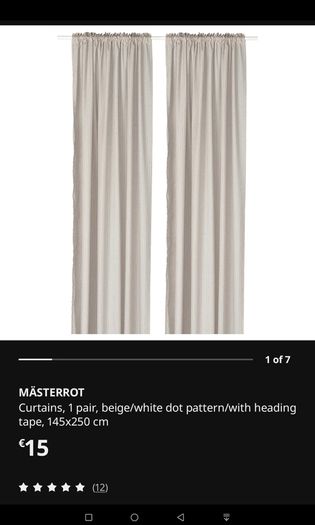 6x IKEA curtains