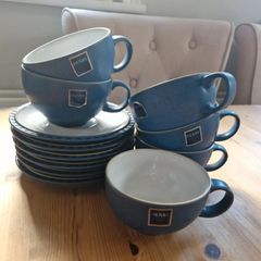 Denby 'Reflex' Tea/ Coffee Cups and Saucers x 6 BNWT