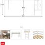 Kids child mid sleeper single bed Image 2