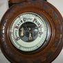 Vintage Barometer Thermometer Hand Carved Body Collectable 1950 Weather Checker L21" Image 10