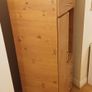 Pine finish Combination wardrobe with hanging  space, closed & open shelving, mirror, 3 lower drawers Image 2