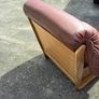 Two large wooden and leather armchairs Image 4