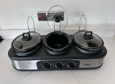 Tower triple slow cooker