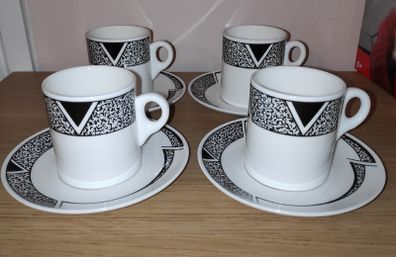 Wedgwood Bone China Hotelware 4 demitasse coffee cups with saucers
