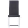 Cantilever Dining Chairs 2 pcs Black Fabric Image 3