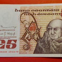 Irish 1979 "Scotus"  Five pound banknote in A/Unc condition