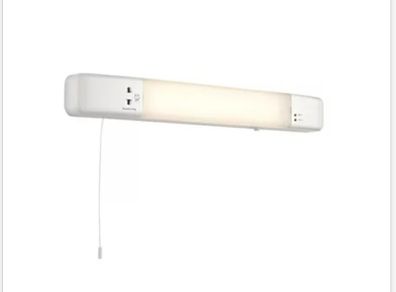 Dual Voltage Led Shaver Light Gloss White 7w 480lm