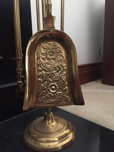 Antique Brass Fire Irons