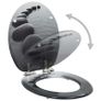 WC Toilet Seats 2 pcs with Soft Close Lids MDF Stones Design Image 3