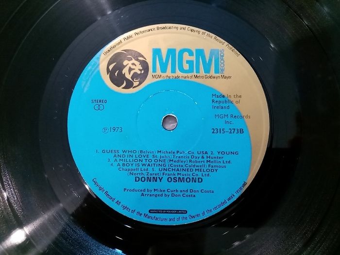 Donny Osmond - A Time For Us. 1973 original Irish Pressing. Album LP Record Vinyl.