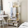 BRAND NEW Coat Rack Shoes Rack Clothes Hanger Bedroom Living Room Furniture Floor Standing Wardrobe Clothes Metal Iron Hanging Shelf BLACK Image 3