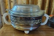 Vintage Casserole Dish and Stand.