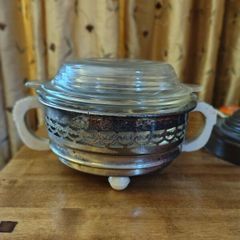 Vintage Casserole Dish and Stand.