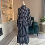 Ladies Black with Blue Polka Dot Long Dress from Primark. Size: Xs - UK 6-8 / EU 34-36 Image 10