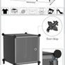 6 Cube Storage Cabinet with Doors Image 8