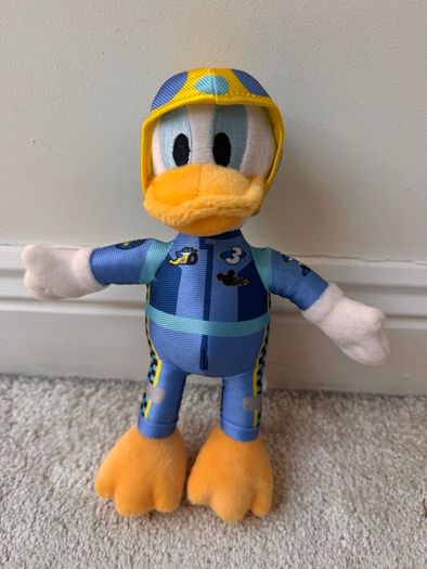 Disney Store Donald Duck Plush #3 Mickey & the Roadster Racers Small approx. 23 cm. Used Please see photos