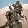 Large Handmade Scrap Metal Dinosaur Dragon Sculpture, 45cm, Recycled Steampunk Art Image 6