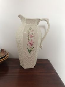 Belleek Country Trellis Pitcher Millennium 2000